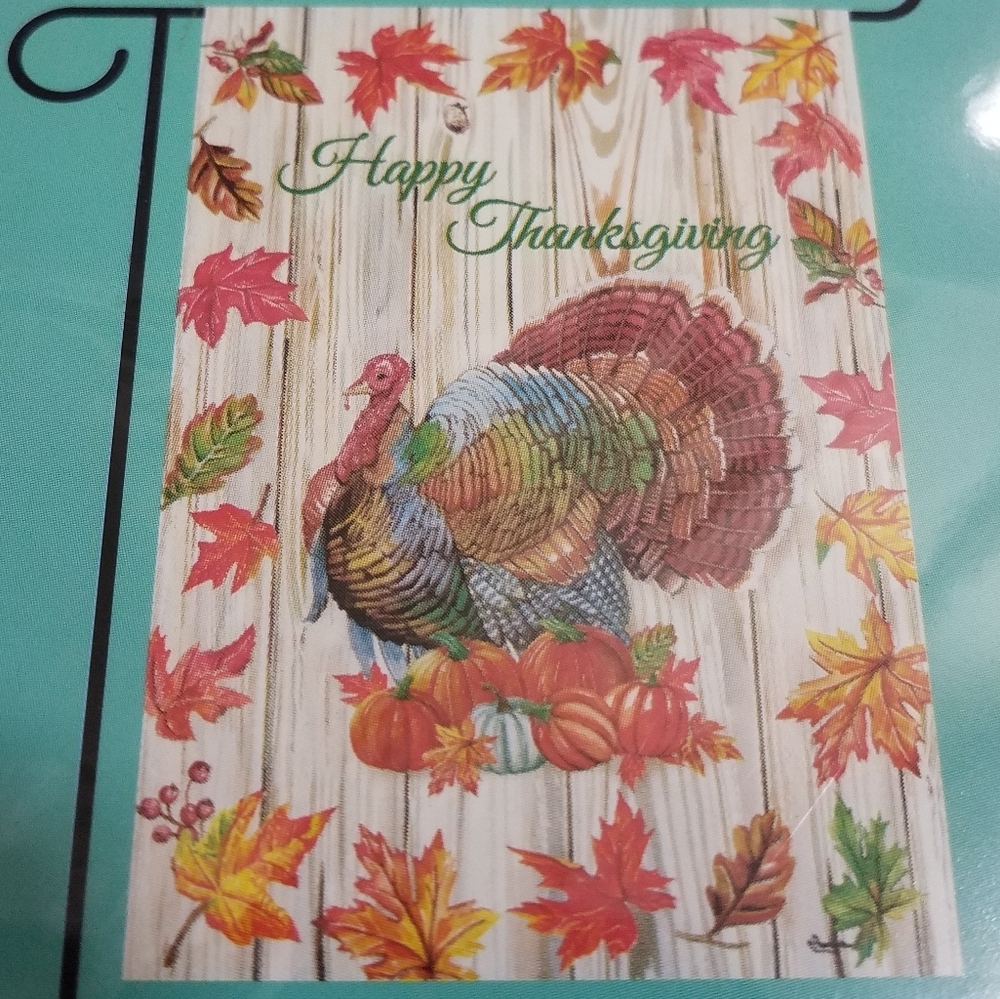 Happy Thanksgiving 12.5 x 18 Garden Flag New